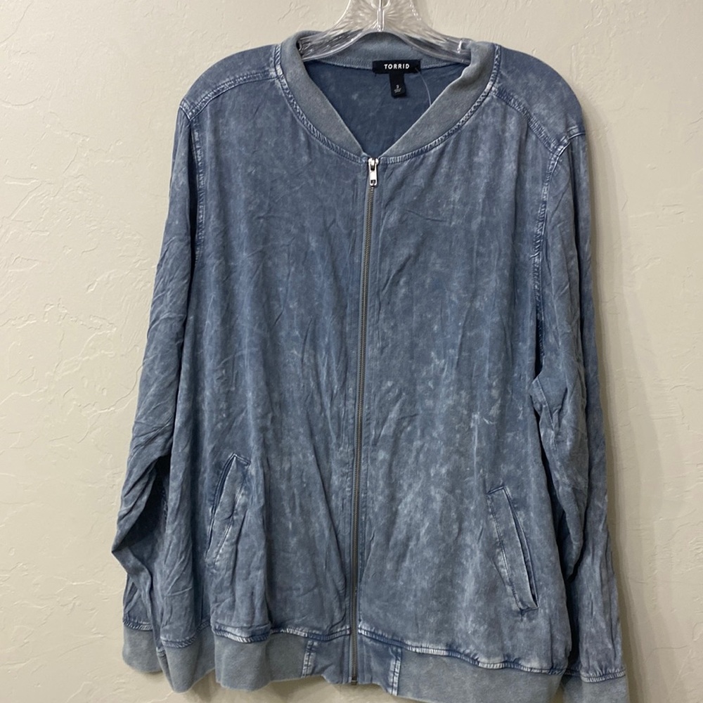 Torrid Blue Bomber Jacket